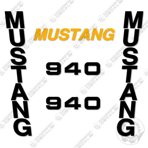 mustang 940 skid steer decals|Fits Mustang 940 Decal Kit Skid Steer – Equipment Decals.